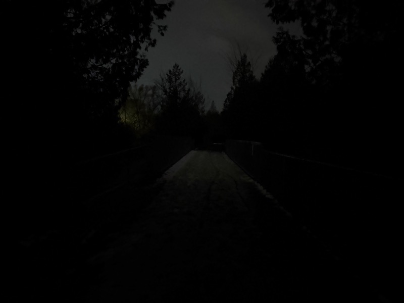 The Trans Canada Trail at night